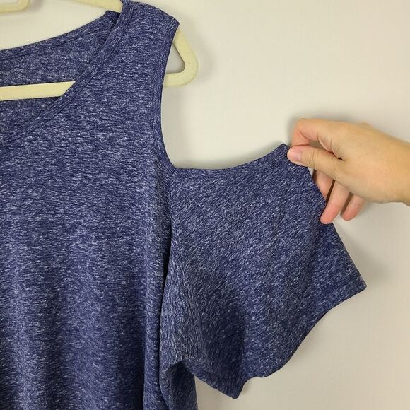 Penningtons Ti Voglio Purple Cold Shoulder Short Sleeve T-Shirt 2X - Picture 5 of 15